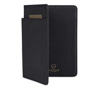 Vaultskin Kensington Housse Passeport en Cuir avec RFID, Noir Mat