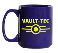 VaultTec Tasse à Café Fall-Out en Céramique - Amusante et Réutilisable - Bleue - 325 ml