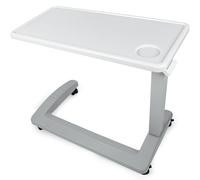 Vaunn Table de chevet médicale réglable avec roulettes pour usage hospitalier et domestique - Gris clair