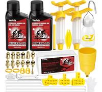 Vautvis Kit Purge Frein pour Shimano VTT MTB, Kit Huile Minérale, Kit de Purge de Frein Hydraulique pour Vélo, Comprenant 150ML de Liquide de Frein à Base D'huile Minérale