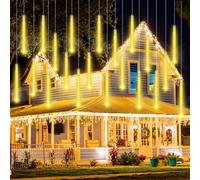 Vautvis Lumières De Pluie De Météores, 240 Leds Eclairage Météore Douche Lumière, 30 cm 10 Tubes étanches Pluie De Météores Lumières Led Decoration Noel Guirlande Exterieur pour Mariage Sapin Jardin