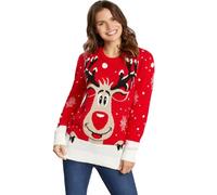 Vautvis Pull Moche De Noel Femme Pull De Noel Pull Chaud Femme Hiver Christmas Sweater Sweat Noel Col Rond Manche Longue, Tricotée Noël Pull Pull-Over, Cadeau De Noël pour Femmes, M