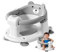 Vautvis Siege De Bain Pour Bebe, Siege Bebe Assis, Bébé Antidérapante, Anneau De Bain Bébé Antidérapante De 6 Mois, Protection à 360°, Pour Nouveau-Nés (Gris)