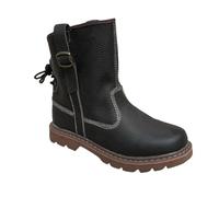 VAVENI Bottes courtes hommes en polaire et chaudes chevaliers, respirantes, antidérapantes, style rétro(noir,41.5)