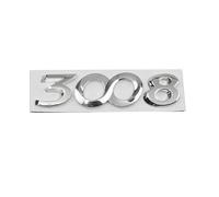 VAVENI Voiture Emblème, pour Peugeot 3008 4008 5008 2008 Badge Remplacement Avant Capot Arrière Coffre Décoration Lettres Insigne 3D Autocollant Emblème,D