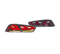 VAVGKDKPZB Feux ArrièRe Ensemble Pour Mitsubishi Lancer EVO-X 2008-2018 Feu De Signalisation Freinage LED Dynamique Réglage D'assemblage Arrière Voiture Avertissement De Sécurité(A Smoked Mirror)