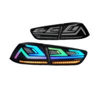 VAVGKDKPZB Feux ArrièRe Ensemble Pour Mitsubishi Lancer EVO-X 2008-2018 Feu De Signalisation Freinage LED Dynamique Réglage D'assemblage Arrière Voiture Avertissement De Sécurité(C RGB V1)