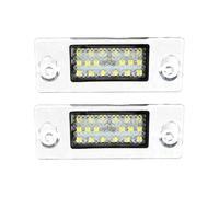 VAVGKDKPZB LED Éclairage Plaque Immatriculation Pour A3 S3 8L Pour A4 B Lampe De Plaque D'immatriculation Sans Erreur Accessoires Voiture Avant 2 Pièces Lumière LED