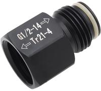 VaVoger Soda Adaptateur régulateur de Pression CO2 pour Aquariums Homebrew, Cylindre de soude Femelle TR21-4 vers réservoir de CO2 mâle G1/2 Paintball
