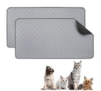 VavoPaw 2 PCS Coussinets de Doublure de Cage en Polaire Lavable Étanche Antidérapant pour Cochon d'Inde | Literie pour Cochons d'Inde | Tapis de Pipi pour Animaux Domestiques - 120x60cm, Gris