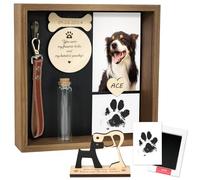 VavoPaw Cadeaux Commémoratifs pour Chiens, 8,6" Mémorial pour Animaux de Compagnie, Cadeau de Condoléances pour la Perte d'un Chien, avec kit d'empreinte de Patte et Pot à Poils