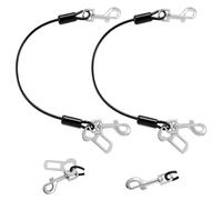 VavoPaw Ceinture de Sécurité pour Chien, Ceinture de Sécurité 32" pour Chien, Laisse pour Chien avec Boucles et Loquet, Harnais de Sécurité pour Petit, Moyen, Grand Chien ou Chat, Noir, 2 Paquets