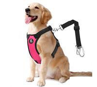 VavoPaw Ceinture de sécurité pour chien - Harnais de voiture en nylon pour animal domestique - Très résistant - Taille XL - Magenta