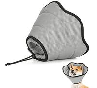 VavoPaw Collier de Cône pour Chien Chat, Collier de Récupération Confortable pour Animaux, Collerette pour Chat après Une Opération, Collier Anti-Morsure Protection Souple pour Chiens, M, Gris