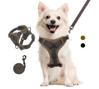 VavoPaw Ensemble Harnais et Laisse pour Chat Anti-évasion, Harnais Ajustable pour Chaton avec Bande Réfléchissante, Filet Respirant, Gilet de Sécurité Souple pour Chat, Chaton, Chiot, L, Café