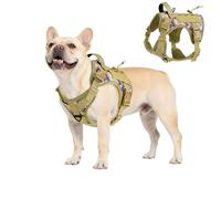 VavoPaw Harnais Tactique Chien, Harnais Chien Contrôle Facile & Anti Traction avec Panneau Molle et Bande Réfléchissante, Gilet Tactique pour Chiens Entraînement, Extérieur, Camouflage de Désert, S