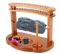 VAVPUP Dérouleur de Laine, Porte-Fil à Tricoter, Support de Fil en Bois avec Fentes, Distributeur de pelotes de Fil Stable, Porte-Bobine de Fil avec capacité pour Crochet, Cadeau pour Les