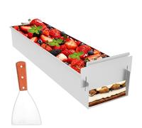 VAVPUP Moule à gâteau rectangulaire réglable en mousse - Moule tiramisu antiadhésif - En alliage d'aluminium - Partie latérale amovible - Pour la préparation de gâteaux, pains, tiramisu (style 1)