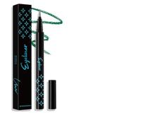 Vawolecy Eye-liner liquide à pointe feutre fine, résistant à l'eau, tenue jusqu'à 24 heures, teintes intensément pigmentées (Vert foncé)