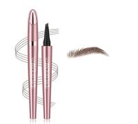 Vawolecy Stylo à sourcils Microblade, crayon à sourcils avec applicatrice à pointe micro-fourche à 4 broches de qualité supérieure, imperméable longue durée