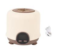 Vaxe réglable et minuterie Bouxeur de formule automatique, affichage numérique sans fil à faible bruit électrique Babinet de lait bébé base d'aspiration et USB Charging Baby Milk (Brown)