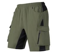 VAYAGER Short de Randonnée Cargo pour Homme, léger et à séchage Rapide, Short Outdoor avec Plusieurs Poches pour la pêche, Le Camping
