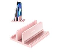 VAYDEER Support Vertical pour Ordinateur Portable à 1 rainure, Rose | Design compact et réglable pour ranger un ordinateur portable ou une tablette à la verticale.