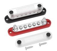 VAYEODEYU bloc de distribution de barre omnibus négative positive 12V goujons terminaux de 2 x 1/4 pouces for l'automobile
