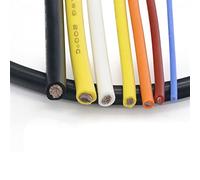 VAYEODEYU Câble électrique en silicone, Câble de terre en cuivre siliconé, fil de terre 10-18 AWG, multicolore, 5 mètres(Red,15AWG)