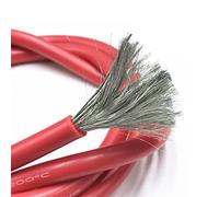 VAYEODEYU Câble électrique en silicone, Fil de silicone multicolore 4-11 AWG 35-95 mm Température 200 °C -60 °C Fil de terre(Red,35mm 1 meters)