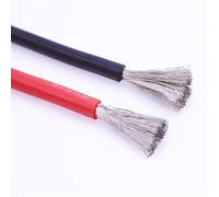 VAYEODEYU Câble électrique en silicone, Fil de terre en silicone haute température 7-26 AWG rouge et noir, 1 mètre, lot de 2(7AWG,10m)