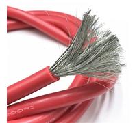 VAYEODEYU Câble électrique en silicone, Fil de terre en silicone souple haute température, 10 mètres, plusieurs sections AWG(10 AWG 5.3mm)