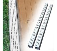 VAYEODEYU Caniveau avec Grille INOX Argent Plusieurs Tailles Paquet De 2(10 * 4Cm(4"*1 5/8"))