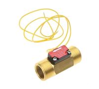 VAYEODEYU Capteur de débit d'eau, Compteur à affichage numérique en laiton DN20 à filetage extérieur, for débitmètre d'eau et de carburant, avec interrupteur.