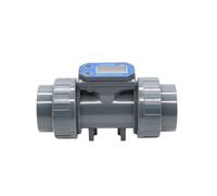 VAYEODEYU Capteur de débit d'eau, Débitmètre numérique à affichage DN15-DN80, alimenté par batterie, haute précision for eau et carburant(DN65)