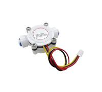 VAYEODEYU Capteur de débit d'eau, Débitmètre numérique YF-S402B en plastique for carburant et eau, raccord rapide DN8, 0,3-6 L/min