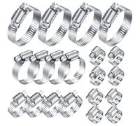 VAYEODEYU Collier de serrage à vis sans fin en acier inoxydable, for Tube de carburant, tuyau d'eau réglable 8mm-120mm(Diameter 32 44mm)