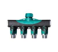 VAYEODEYU Connecteur de Robinet à 4 Voies, séparateur de Tuyau de Jardin, 3/4 Pouces, Eau d'irrigation Goutte à Goutte en Plastique
