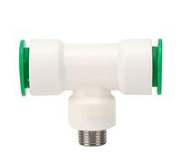 VAYEODEYU Connecteur de Tuyau d'arrosage， Adaptateur de Tuyau d'eau en Plastique PPR, Filetage mâle 25 mm, 25 mm, G1, 2 Pouces, connecteur en T, raccords de Tuyau d'eau