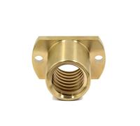 VAYEODEYU Écrou pour vis de plomb à bride, Écrou à vis en laiton à filetage trapézoïdal, 10-40 mm, pas de 2-8 mm, multicolore(Left Thread,T18 Pitch 4mm)