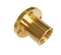 VAYEODEYU Écrou pour vis de plomb à bride, Écrou de vis mère T8 en laiton, diamètre de 8 mm, pas de 1 mm ou 2 mm, plusieurs pas(Pitch 2mm Lead 12mm)