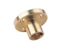 VAYEODEYU Écrou pour vis de plomb à bride, Lot de 6 écrous à bride ronde en laiton for vis-mère T8, écrous trapézoïdaux de 8 mm, TR8x1 à TR8x14(TR8x1)
