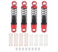 VAYEODEYU Ensemble d'amortisseurs RC en Alliage d'aluminium, 4 pièces Multicolores for Axial SCX24 1/24(Red)