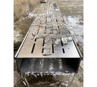 VAYEODEYU Ensemble de canaux de Drainage en Acier Inoxydable, Argent, Plusieurs Tailles, Paquet de 5(10 * 4Cm(4"*1 5/8"))