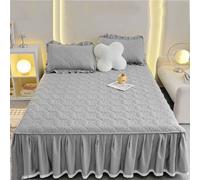 VAYEODEYU Ensemble de Couvre-Lits, Couvre-lit à Volants, Drap-Housse à Volants, Jupe de lit à Volants, Jupe de lit enveloppante, avec 2 taies d'oreiller(A,140x200cm/55.1x78.7in)