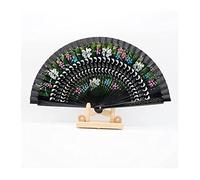 VAYEODEYU Éventail pliant，Éventail chinois，Éventails en soie Éventail pliant classique coloré Éventail de danse en bois espagnol de style européen Éventail peint à la main Cheongsam assorti