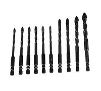 VAYEODEYU Foret à béton à tige hexagonale de 1/4 pouces, 10 pièces, forets diamantés, perçage à sec et humide 3-16mm