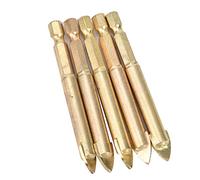 VAYEODEYU Forets à tête de lance triangulaire à tige hexagonale en carbure, 10 pièces 6-12mm for carrelage, verre, caisse en bois(Pack of 5 hexagonal 10mm)