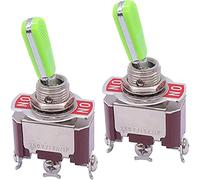 VAYEODEYU Interrupteur de transfert, Lot de 2 interrupteurs à bascule 20 A 125 V CA DPST 4 broches marche/arrêt en acier inoxydable(DPST 4 Terminal ON/OFF)