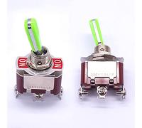 VAYEODEYU Interrupteur de transfert, Lot de 2 interrupteurs à bascule 20 A 125 V CA DPST 4 broches marche/arrêt en acier inoxydable(DPDT 6 Terminal ON/OFF/ON)